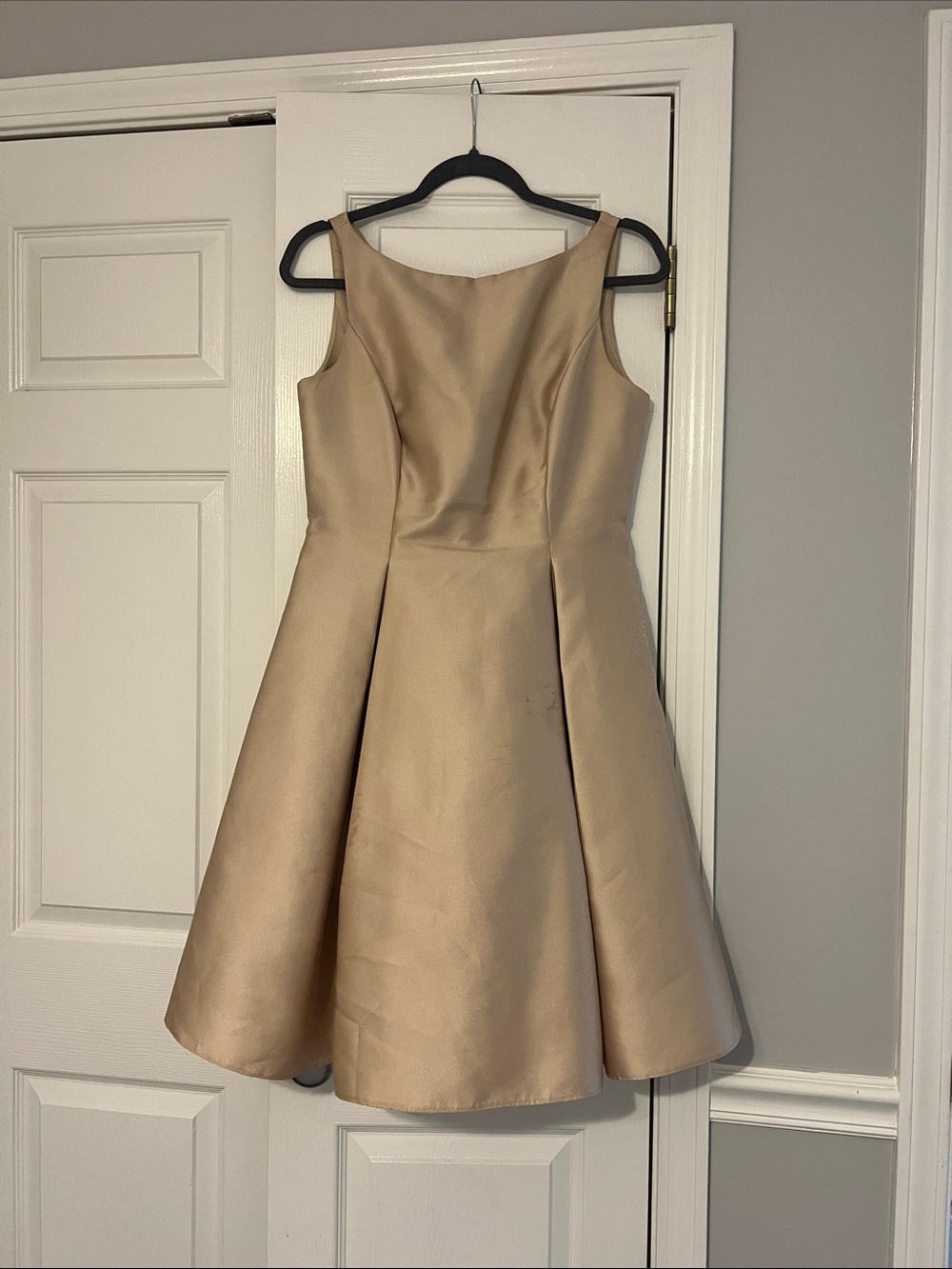 Adrianna Papell Sleeveless A-Line Cocktail Dress in Champagne